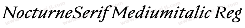 NocturneSerif Mediumitalic Regular字体转换